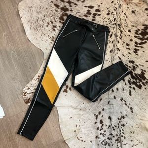 Vérsela Faux Leather Biker Pants